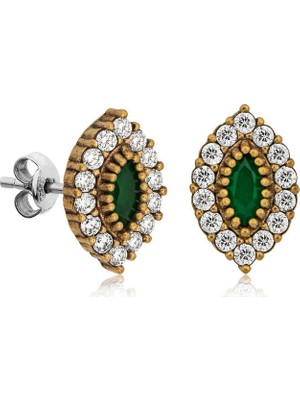 Gümüş Otantik Mekik Çivili Küpe