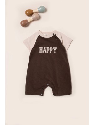 Vauva Tulum Yazlık Kısa Kol Bebek Çocuk Baskılı Çıtçıtlı Tulum