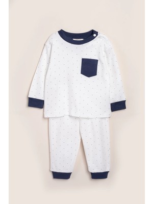 Vauva Kız Erkek Pijama Baskılı Cep Detaylı Uzun Kollu Pijama Takımı