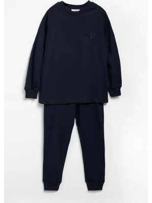 Vauva Kız Erkek Pijama Takımı Nakışlı Ikili Pijama Takımı