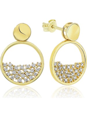 Gümüş Gold Çiğ Damlası Küpe