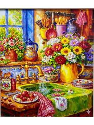 Duck Hoby 65X50 Boncuklu Taş Işleme Mozaik Elmas Goblen Tablo Resim Boncuk Puzzle Dıamond Paıntıng Hı Stone