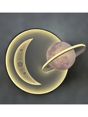 EOS Aydınlatma Hilal Ledli Kumandalı Tavan Avizesi 3 Işık Renk Tonu (Sarı, Beyaz ve Günışığı) Kumanda Ile Gece Modu