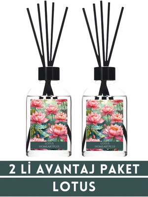 2li Avantaj Paket Lotus Çiçeği Oda Kokusu Bambu Esansiyel Uçucu Yağ 50 ml