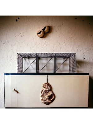 Go Dekor 90X28X23 Iskandinav 3 Gözlü Yatay Çok Amaçlı Dekoratif Duvar Kitaplığı/duvar Rafı