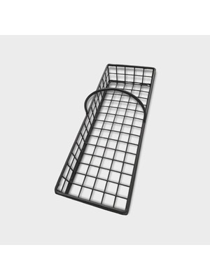 Go Dekor Asortik Dekoratif Tekli Büyük Boy Rüstik Tel Sepet (Yeni)