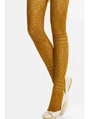 Marsilyan Daymod Daisy File Desenli Kadın Külotlu Çorap