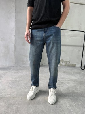 Difransel Jeans Erkek Yıkamalı Rahat Kalıp Boyfriend Jean