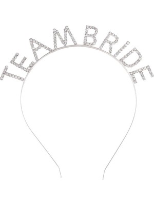 Nexgen Gümüş Kaplama Kristal Taşlı Team Bride Taç 16X17 cm