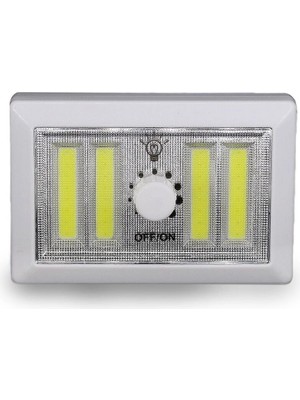 Nexgen 4 Ledli Pilli LED Lamba Güç Ayarlı LED Portatif Lamba LED Işık - Mıknatıslı Yapışkanlı