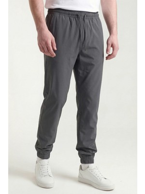 Veleno Erkek Füme Paraşüt Kumaş Pantolon Paça Lastikli, Fermuarlı ve Arka Cepli