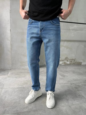 Difransel Jeans Erkek Yıkamalı Rahat Kalıp Boyfriend Jean