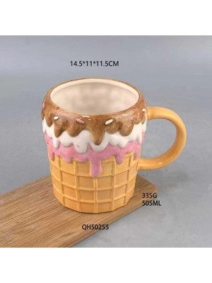 SHC4200 Dondurma Şeklinde Seramik Bardak