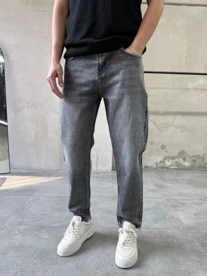 Difransel Jeans Erkek Yıkamalı Rahat Kalıp Boyfriend Jean
