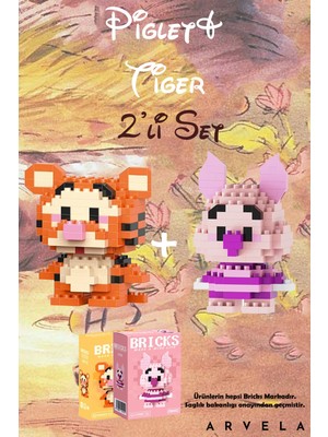 Arvela Bricks Tigger & Piglet Figür Seti - Koleksiyon