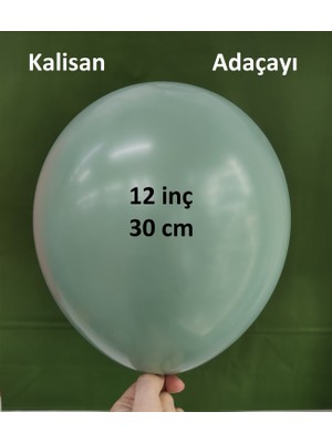 İrem Parti Dükkanı Retro Adaçayı Latex Balon 10 Adet 12 Inç 30 cm