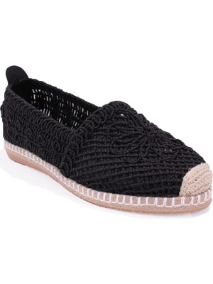 Dagoster DZA07-115526703 Siyah Triko Günlük Espadril Kadın Ayakkabı