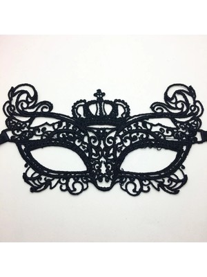 Nexgen Siyah Dantel Işlemeli Balo Maskesi 9 No