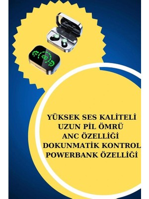 Calperia Tws Bluetooth Kulaklık ve Akıllı Saat Uyku Takibi Nabız Ölçer Uzun Pil Ömrü