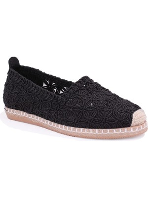 Dagoster DZA07-115526380 Siyah Triko Günlük Espadril Kadın Ayakkabı