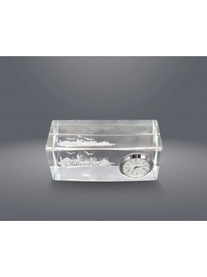 Nexgen Istanbul Tasarımlı Kristal Saatli Biblo