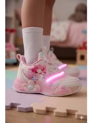 Vicco Premium Akıllı Bağcık Işıklı Kız Çocuk Spor Ayakkabı
