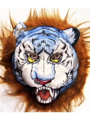 Nexgen Kahverengi Saçlu Köpek Kurt Kaplan Maskesi Mega Peluş 34 No