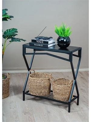 Feyza Design Yüksekliği 83 Cm, 76 cm Genişliğinde Çok Amaçlı Metal Ayaklı Dresuar