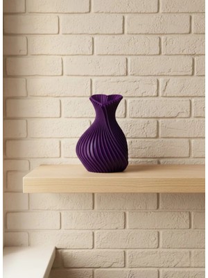 Kullanışlı 5 cm Mor Kalp Formlu Mini Vazo Modern Mini Dekor Ürünü Modern