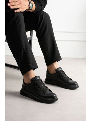 Chekich CH2457 Erkek Ayakkabı Sıyah Vegan Deri Düz Taban ile Şık Tasarım