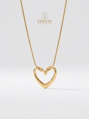 Zerium Pure Heart – Saf Kalp Temalı 316L Çelik Kadın Şık Kolye