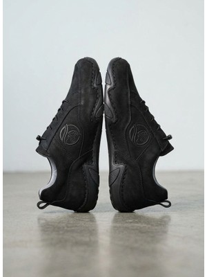Growish GR0477 Hakiki Nubuk Deri Asimetrik Örümcek Kauçuk Taban Uzun Kullanıma Uygun Sneaker Ayakkabısı