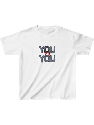 Velmora Fashion Çocuk Baskılı T-Shirt - Beyaz