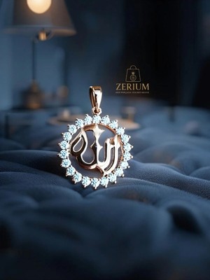 Zerium "allah" Yazılı Xuping Kolye Ucu Altın Rengi Kaplama Çelik 316L