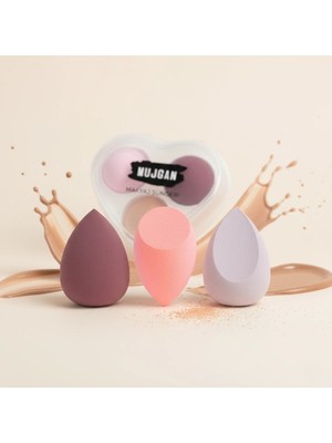 Nexgen 3'lü Makyaj Süngeri Seti Kalpli Kutu