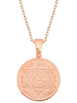 ​925 Ayar Gümüş Süleyman Mührü Gümüş Kolye