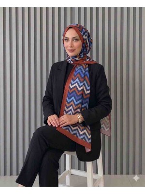 Hobicium Akel Zigzag Desenli Pamuklu Şal 150X90