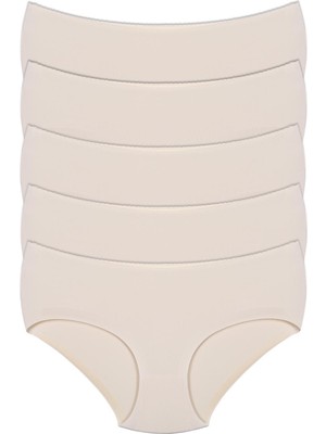 REN 5 Adet Lazer Kesim Iz Yapmayan Dikişsiz Görünmez Külot, Ağı Pamukludur