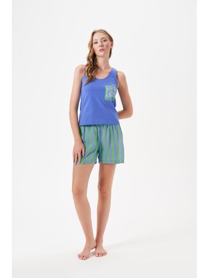 Pjs Kadın Yeşil Şort Takımı 29045