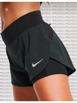 Nike Eclipse 2-In-1 Running Taytlı Siyah Kadın Şort CZ9570-010