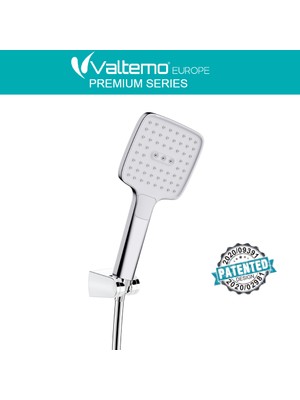 Türkiye Nalbur Valtemo Selfio Kireç Kırıcılı Kare Tasarım El Duşu Seti Neoflex Pvc Hortumlu (7622)