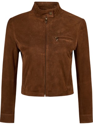 Derimod Dora Kadın Kahverengi Süet Deri Ceket 26SGD566510
