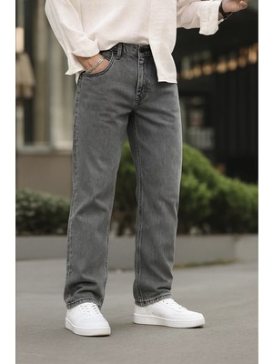 Damga Erkek Jeans Bol Paça Füme Baggy Kot Pantolon