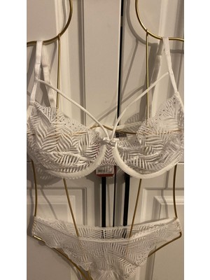 Zarif Dental Detaylı Taşlı Sütyen Takımı