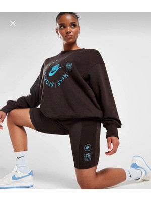 Nike Sportswear Normal Belli Fitilli Kahverengi Kadın Şort FJ4876-220