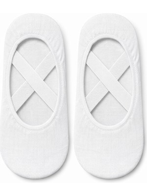 QUALITY WALKING Kadın Burunsuz Pilates Çorabı Kaydırmaz Taban Pamuklu Babet Çorap Yoga Spor Çorab