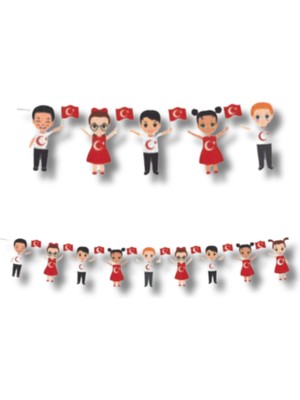 Pairla 23 Nisan Süsü Elele Tutuşançocuklar Benner 23 Nisan Süsleri 3 Metre Peri LED