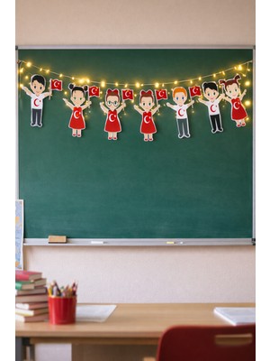 Okavango 23 Nisan Süsü Elele Tutuşançocuklar Benner 23 Nisan Süsleri 3 Metre Peri LED