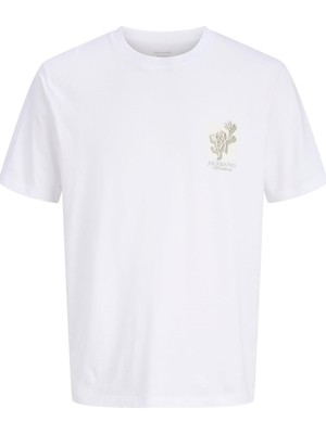Jack & Jones Originals Erkek Tişört Göğüs Baskılı Kısa Kollu Bisiklet Yaka2.