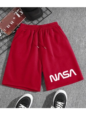 Punix Kids Özel Üretim Nasa Baskılı Kız-Erkek Çocuk Çift Cep Yeni Trend Bermuda Şort